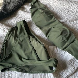 Aerie Green Bandeau Bikini